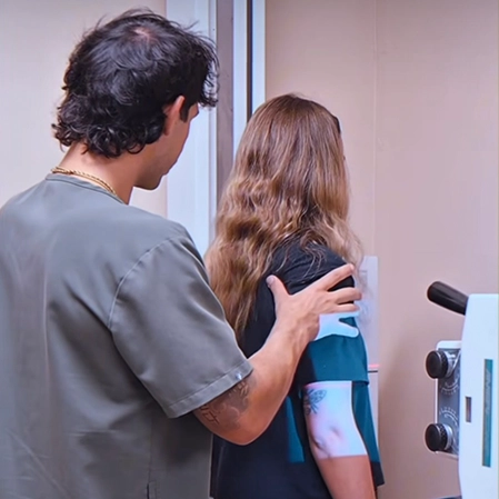 Chiropractor Yukon OK Anthony Ferrara Taking Patients X-Ray